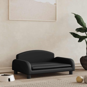 vidaXL, vidaXL Hundebett Schwarz 70x45x30 cm Kunstleder
