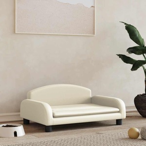 vidaXL, vidaXL Hundebett Creme 70x45x30 cm Kunstleder