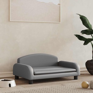 vidaXL, vidaXL Hundebett Grau 70x45x30 cm Kunstleder