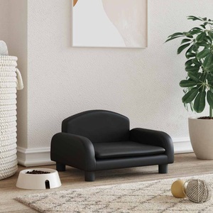 vidaXL, vidaXL Hundebett Schwarz 50x40x30 cm Kunstleder