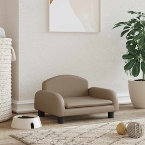 vidaXL, vidaXL Hundebett Cappuccino-Braun 50x40x30 cm Kunstleder
