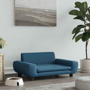 vidaXL, vidaXL Hundebett Blau 70x45x33 cm Samt