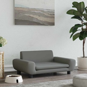 vidaXL, vidaXL Hundebett Dunkelgrau 70x45x33 cm Samt