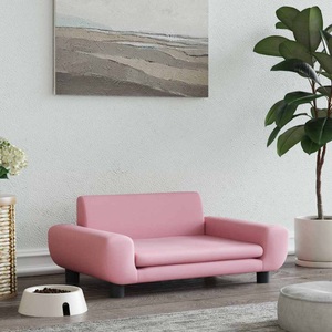 vidaXL, vidaXL Hundebett Rosa 70x45x33 cm Samt