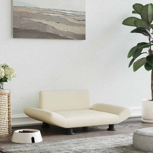 vidaXL, vidaXL Hundebett Creme 70x45x28 cm Kunstleder