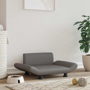 vidaXL, vidaXL Hundebett Grau 70x45x28 cm Kunstleder