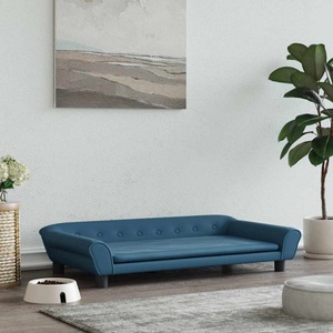 vidaXL, vidaXL Hundebett Blau 100x50x21 cm Samt