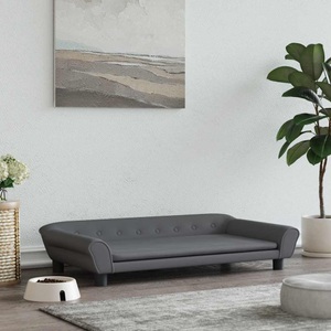 vidaXL, vidaXL Hundebett Dunkelgrau 100x50x21 cm Samt