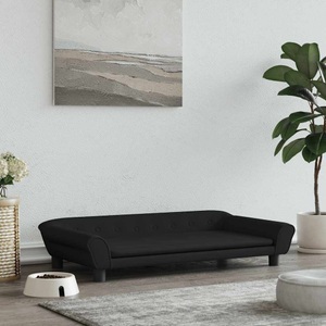 vidaXL, vidaXL Hundebett Schwarz 100x50x21 cm Samt, vidaXL Hundebett Schwarz 100x50x21 cm Samt