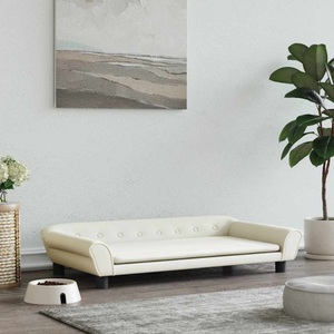 vidaXL, vidaXL Hundebett Creme 100x50x21 cm Samt
