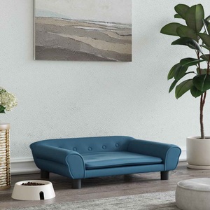vidaXL, vidaXL Hundebett Blau 70x48x22 cm Samt