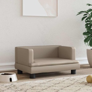 vidaXL, vidaXL Hundebett Cappuccino-Braun 60x40x30 cm Kunstleder