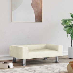 vidaXL, vidaXL Hundebett Creme 70x45x26,5 cm Samt