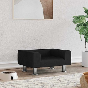 vidaXL, vidaXL Hundebett Schwarz 50x40x26,5 cm Samt