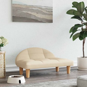 vidaXL, vidaXL Hundebett Creme 70x52x30 cm Stoff