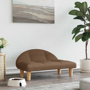 vidaXL, vidaXL Hundebett Braun 70x52x30 cm Stoff
