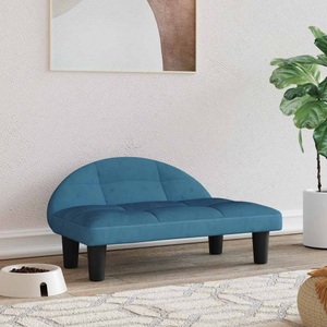 vidaXL, vidaXL Hundebett Blau 70x52x30 cm Samt
