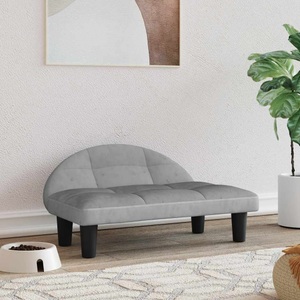 vidaXL, vidaXL Hundebett Hellgrau 70x52x30 cm Samt