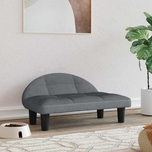 vidaXL, vidaXL Hundebett Dunkelgrau 70x52x30 cm Samt