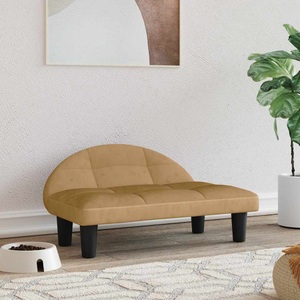 vidaXL, vidaXL Hundebett Braun 70x52x30 cm Samt