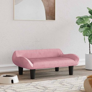 vidaXL, vidaXL Hundebett Rosa 70x40x24 cm Samt
