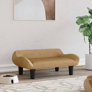 vidaXL, vidaXL Hundebett Braun 70x40x24 cm Samt