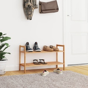 vidaXL, vidaXL Schuhregal 69x27x41 cm Massivholz Nussbaum