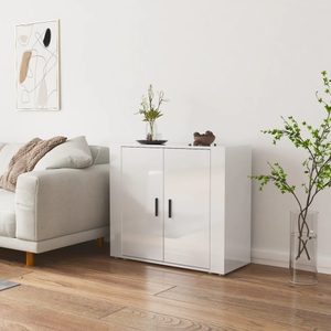 vidaXL, vidaXL Sideboard Hochglanz-Weiß 80x33x70 cm Holzwerkstoff