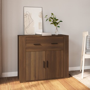 vidaXL, vidaXL Sideboard Braun Eichen-Optik 80x33x70 cm Holzwerkstoff