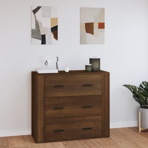 vidaXL, vidaXL Sideboard Braun Eichen-Optik 80x33x70 cm Holzwerkstoff
