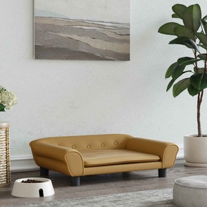 vidaXL, vidaXL Hundebett Braun 70x48x22 cm Samt