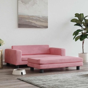 vidaXL, vidaXL Hundebett mit Verlängerung Rosa 100x50x30 cm Samt