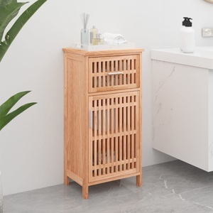 vidaXL, vidaXL Badschrank 42x29x82 cm Massivholz Nussbaum, vidaXL Badschrank 42x29x82 cm Massivholz Nussbaum