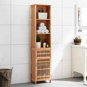 vidaXL, vidaXL Badschrank 42x29x182 cm Massivholz Nussbaum, vidaXL Badschrank 42x29x182 cm Massivholz Nussbaum