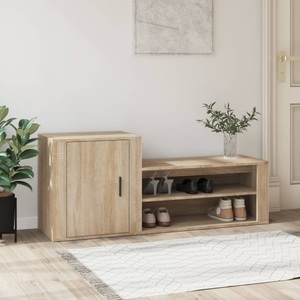 vidaXL, vidaXL Schuhschrank Sonoma-Eiche 130x35x54 cm Holzwerkstoff, vidaXL Schuhschrank Sonoma-Eiche 130x35x54 cm Holzwerkstoff