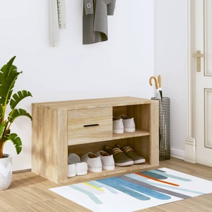 vidaXL, vidaXL Schuhschrank Sonoma-Eiche 80x35x45 cm Holzwerkstoff, 