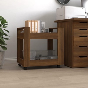 vidaXL, vidaXL Bürowagen Braun Eichen-Optik 60x45x60 cm Holzwerkstoff, vidaXL Bürowagen Braun Eichen-Optik 60x45x60 cm Holzwerkstoff