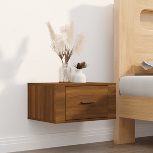 vidaXL, vidaXL Wand-Nachttisch Braun Eichen-Optik 50x36x25 cm, vidaXL Wand-Nachttisch Braun Eichen-Optik 50x36x25 cm