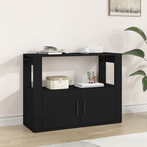 vidaXL, vidaXL Sideboard Schwarz 80x30x60 cm Holzwerkstoff, 