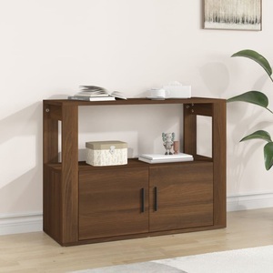 vidaXL, vidaXL Sideboard Braun Eichen-Optik 80x30x60 cm Holzwerkstoff, vidaXL Sideboard Braun Eichen-Optik 80x30x60 cm Holzwerkstoff
