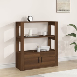 vidaXL, vidaXL Sideboard Braun Eichen-Optik 80x30x90 cm Holzwerkstoff, vidaXL Sideboard Braun Eichen-Optik 80x30x90 cm Holzwerkstoff