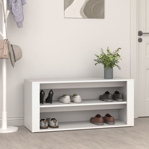 vidaXL, vidaXL Schuhregal Weiß 100x35x45 cm Holzwerkstoff