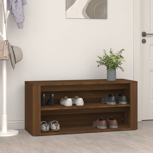 vidaXL, vidaXL Schuhregal Braun Eichen-Optik 100x35x45 cm Holzwerkstoff