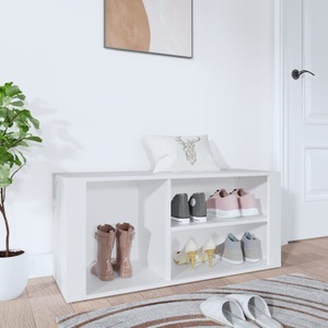 vidaXL, vidaXL Schuhregal Weiß 100x35x45 cm Holzwerkstoff