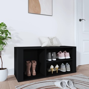 vidaXL, vidaXL Schuhregal Schwarz 100x35x45 cm Holzwerkstoff