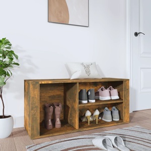 vidaXL, vidaXL Schuhregal Räuchereiche 100x35x45 cm Holzwerkstoff