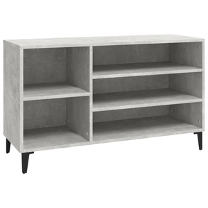 vidaXL, vidaXL Schuhregal Betongrau 102x36x60 cm Holzwerkstoff