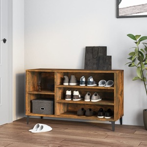 vidaXL, vidaXL Schuhregal Räuchereiche 102x36x60 cm Holzwerkstoff