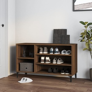 vidaXL, vidaXL Schuhregal Braun Eichen-Optik 102x36x60 cm Holzwerkstoff