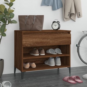 vidaXL, vidaXL Schuhregal Braun Eichen-Optik 70x36x60 cm Holzwerkstoff